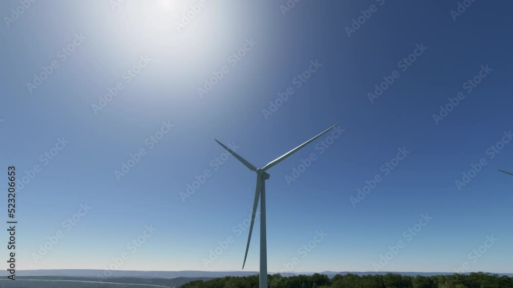Aerial plan of the wind farms of renewable energy of wind turbines Aerial plan of the wind farms of renewable energy of wind turbines