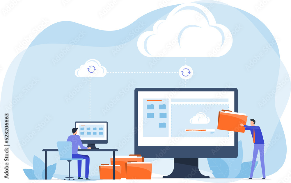 Business design technology file upload backup on cloud server storage concept. Business design technology file upload backup on cloud server storage concept.