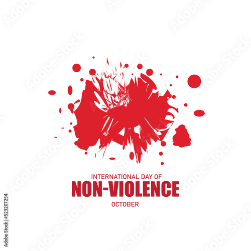 Vector illustration of International Day of Non-Violence. Simple and elegant design