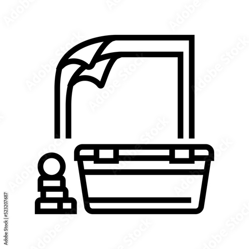 plastic container line icon vector. plastic container sign. isolated contour symbol black illustration