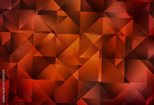 Dark Red  Yellow vector polygonal background.