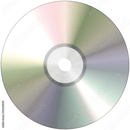 Compact disk close up isolated