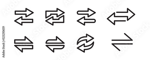 transfer icon. exchange arrow and transfer symbol - stock vector.