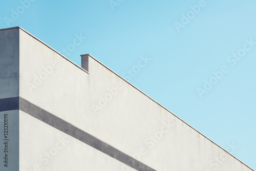 Urban abstract architecture. Close up of a building facade.