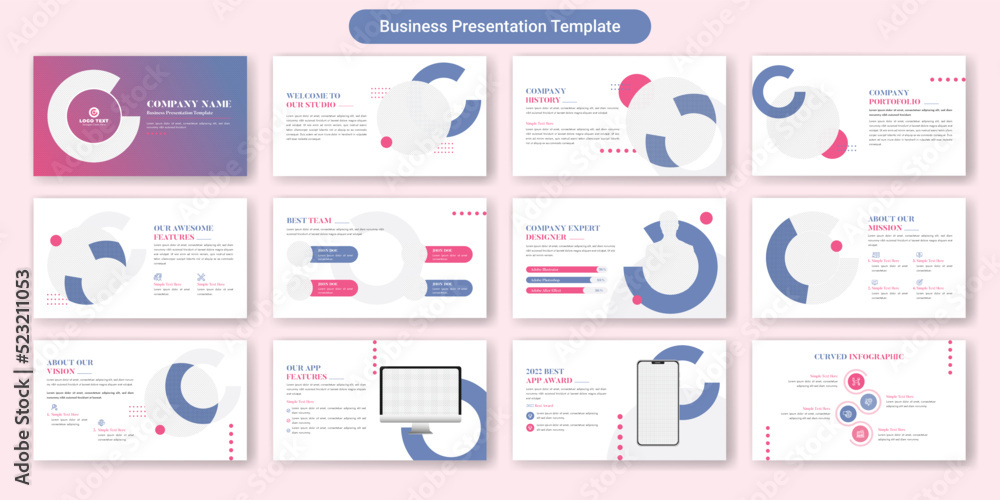 Corporate business presentation slide template Corporate business presentation slide template