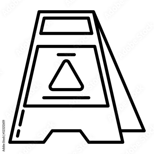slippery floor warning board