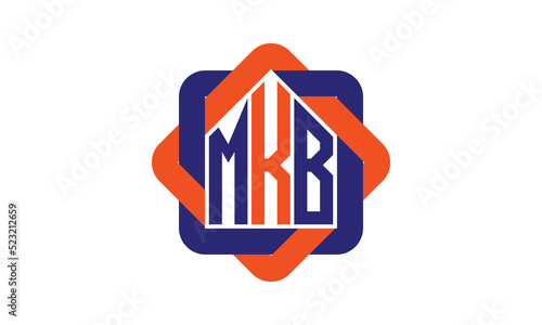 MKB three letter real estate logo with home icon logo design vector template | construction logo | housing logo | engineering logo | initial letter logo | minimalist logo | property logo | photo