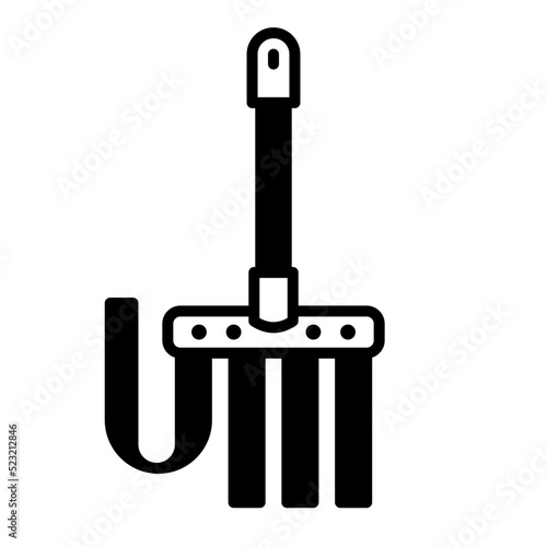 cloth manual mop icon