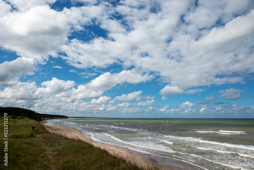 Fototapeta Naklejka Na Ścianę i Meble -  Baltic sea east coast in windy summer day.
