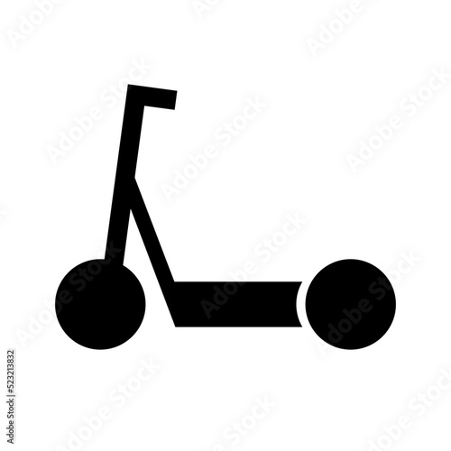Kickboard silhouette icon. Scooter. Vector.