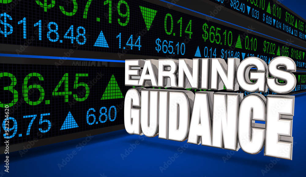 Earnings Guidance Company Financial Report Stock Market Sales 3d Illustration