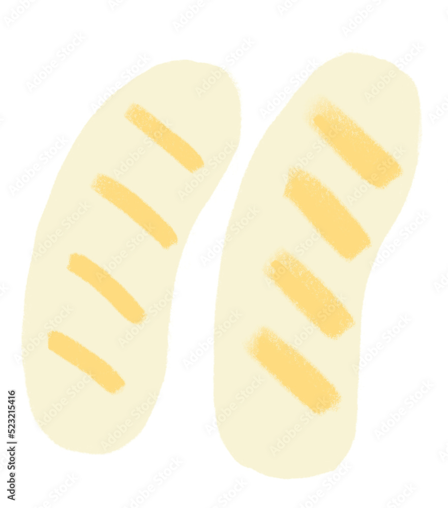 Sausage breakfast food set elements hand drawn doodle minimal style pastel color illustration Sausage breakfast food set elements hand drawn doodle minimal style pastel color illustration