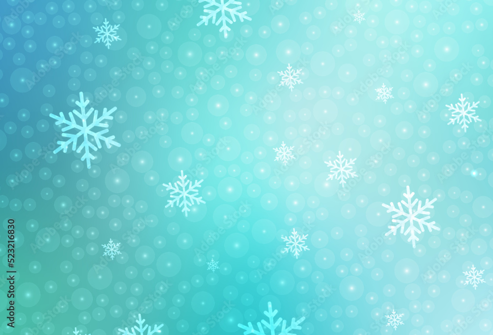 Light Green vector pattern in Christmas style.