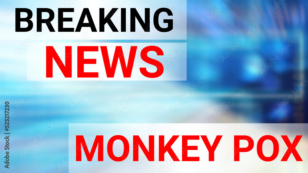 Fototapeta premium influenza virus breaking news illustration image on blur blue light.