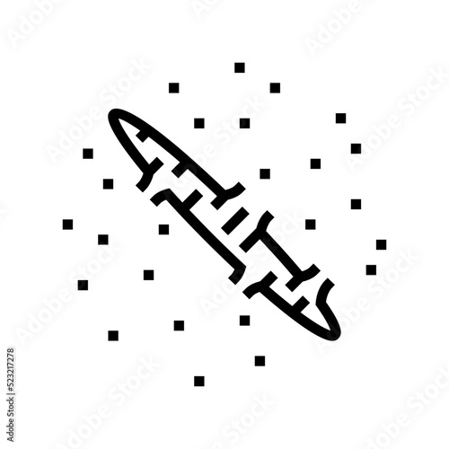 hypertrophic scar line icon vector. hypertrophic scar sign. isolated contour symbol black illustration