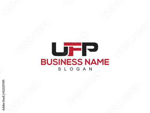 Colorful UFP Logo Icon, stylish ufp Logo Image With Three Alphabet Letter Design For Shop photo