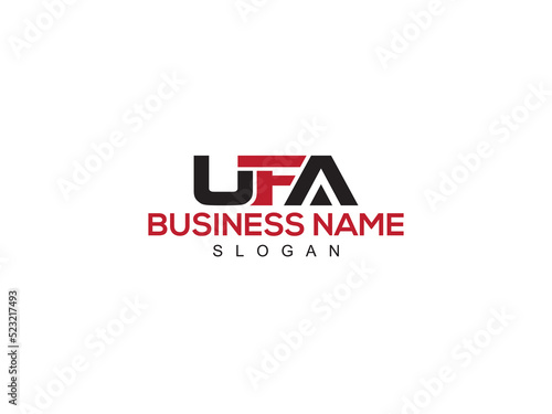 Colorful UFA Logo Icon, stylish ufa Logo Image With Three Alphabet Letter Design For Shop