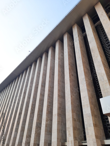 Exterior Pillars of Istiqlal Mosque, Jakarta, Indonesia