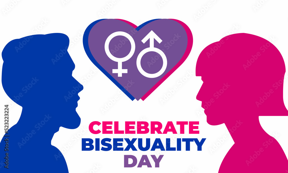 Celebrate Bisexuality Day is observed annually on September 23. Bi Visibility Day. This is a day for the bisexual community. Background, poster, greeting card, banner design. 