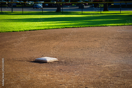 Konstfotografi Baseball and softball field with bases on infield