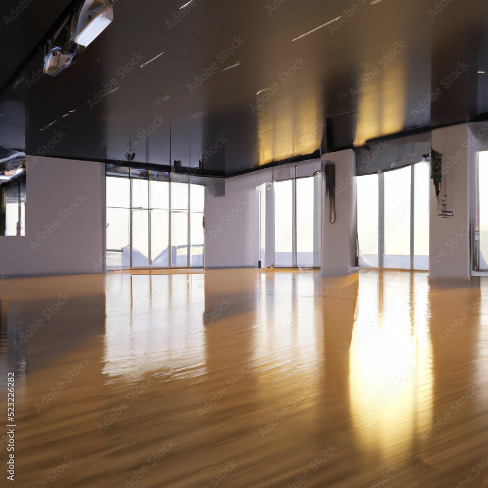 Modern Dance Ballet Studio in Sunlight