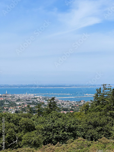 View of The Dun Laoghaire Harbour from Killiney Hill, Dalkey, Ireland © Eimantas