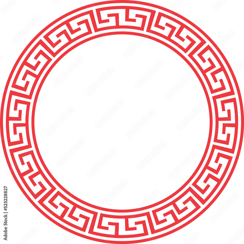 Red chinese circle frame Red chinese circle frame