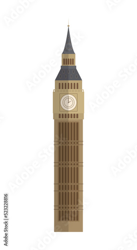 Vector Big Ben in Flat Style 