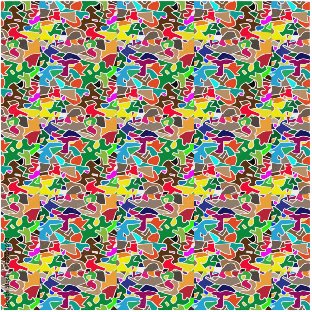 Bright mosaic texture. Ceramic tile texture. Perfect for fashion, textile design, cute themed fabric, on wall paper, wrapping paper, fabrics and home decor.