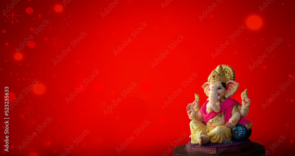 Φωτογραφία Lord Ganesha , Ganesha Festival , of Lord Ganpati background for Ganesh Chaturth