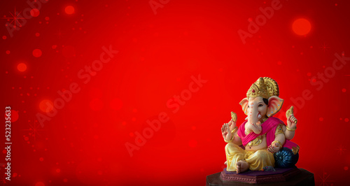 Schilderij op canvas Lord Ganesha , Ganesha Festival , of Lord Ganpati background for Ganesh Chaturth
