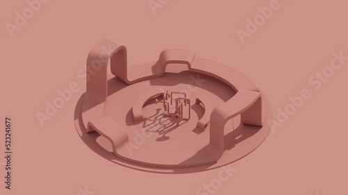 3d rendering playground isolated red isometric 