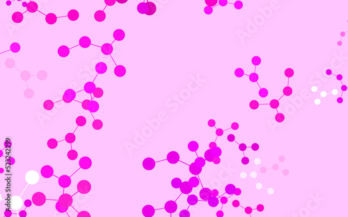 Light Pink vector background with forms of artificial intelligence.