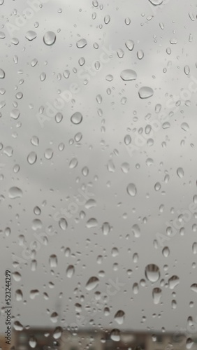 water drops on glass