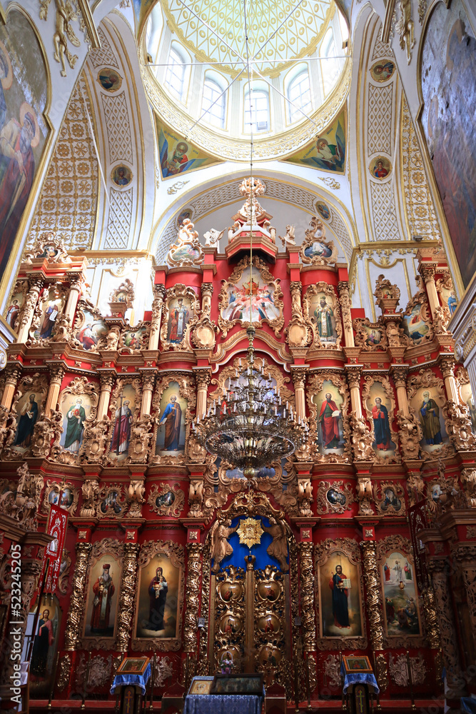 Interior of Mgarsky Spaso-Preobrazhensky Monastery in Poltava region, Ukraine	
