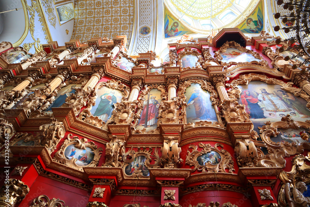 Altar of Mgarsky Spaso-Preobrazhensky Monastery in Poltava region, Ukraine