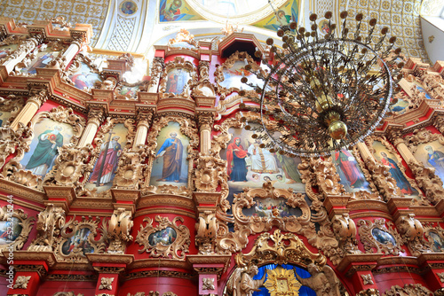Interior of Mgarsky Spaso-Preobrazhensky Monastery in Poltava region, Ukraine © Lindasky76