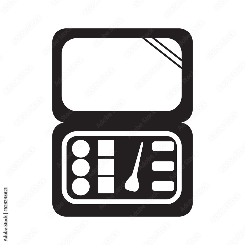 Beauty salon makeup box icon | Black Vector illustration | Beauty salon makeup box icon | Black Vector illustration |