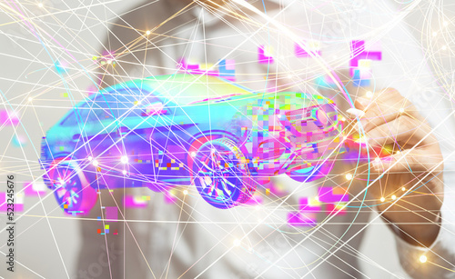 Neural network 3D illustrat...