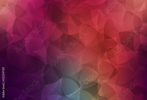 Dark Green  Red vector polygon abstract layout.