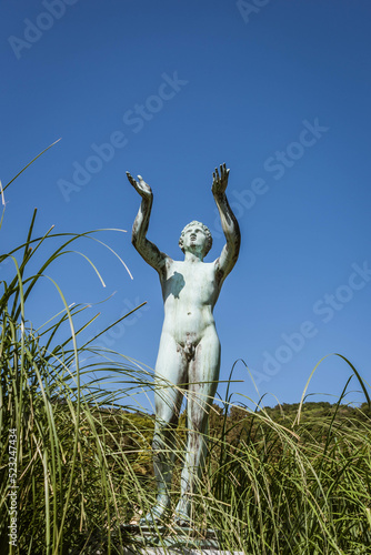 Statue in the park of castle miramare, trieste, italý