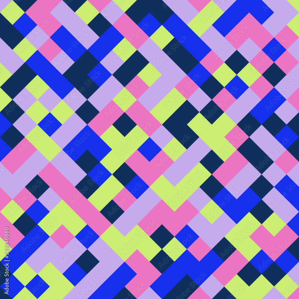 Color Rhombus tile tessellation pattern illustration Color Rhombus tile tessellation pattern illustration
