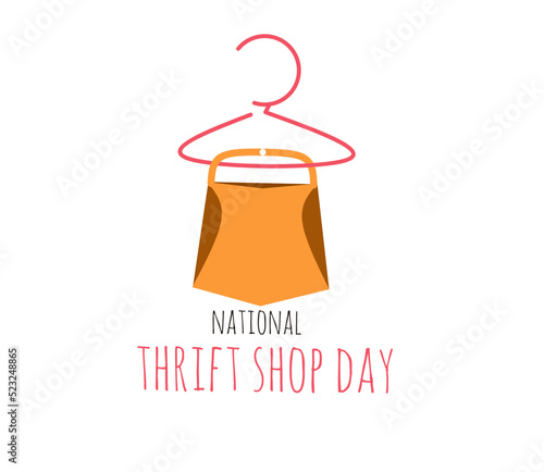 Thrift Shop Day Vector Illustration. Great Design Logo Campaign