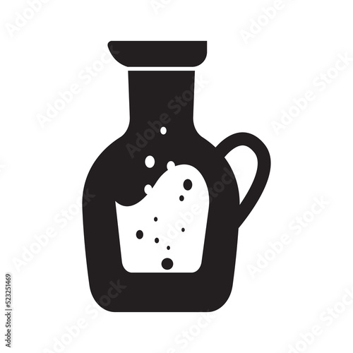 Herbal chemicals perfume potion icon | Black Vector illustration |
