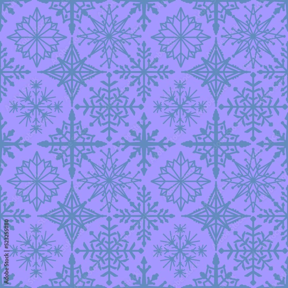 Winter seamless snowflakes and stripes pattern for wrapping paper and clothes print and kids and Christmas gifts Winter seamless snowflakes and stripes pattern for wrapping paper and clothes print and kids and Christmas gifts