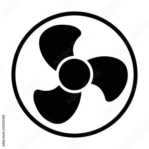 Fan or ventilation system flat vector icon for apps and websites