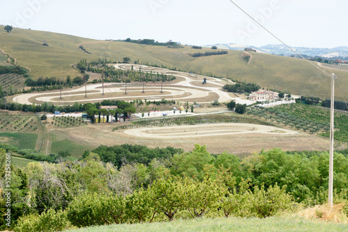 Tavullia, Province of Pesaro and Urbino, Italy - 07 27 2022: The land that gave birth to VR46 photo