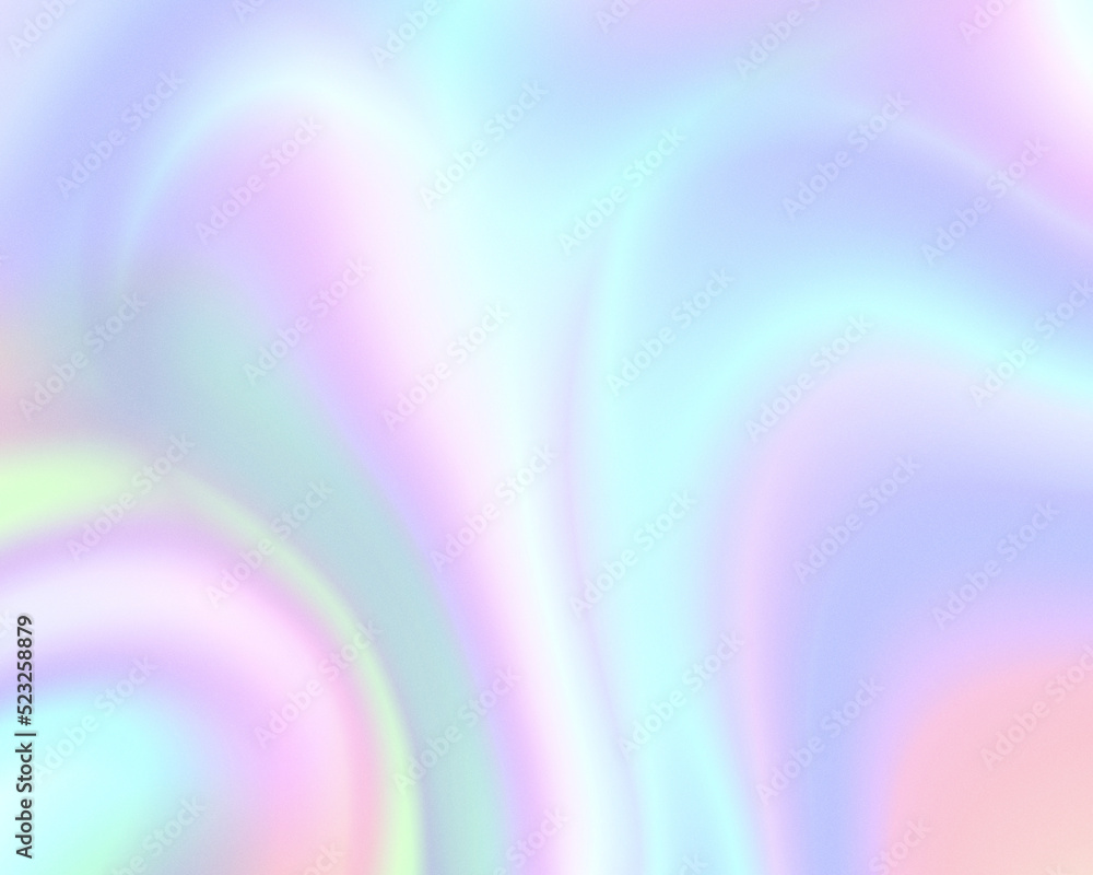 Obraz premium abstract pastel rainbow holographic light wavy background