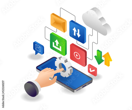 Application management smartphone data cloud server