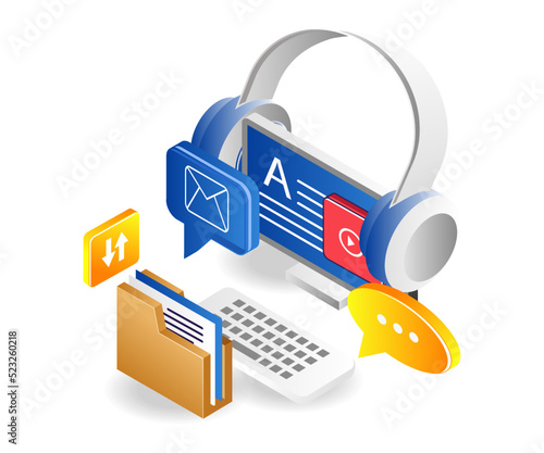 Application computer desktop headset
